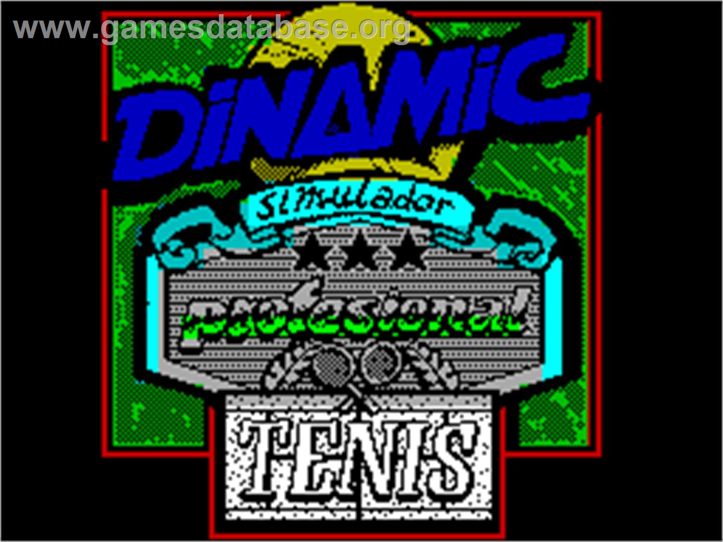 Simulador Profesional de Tenis - Sinclair ZX Spectrum - Artwork - Title Screen