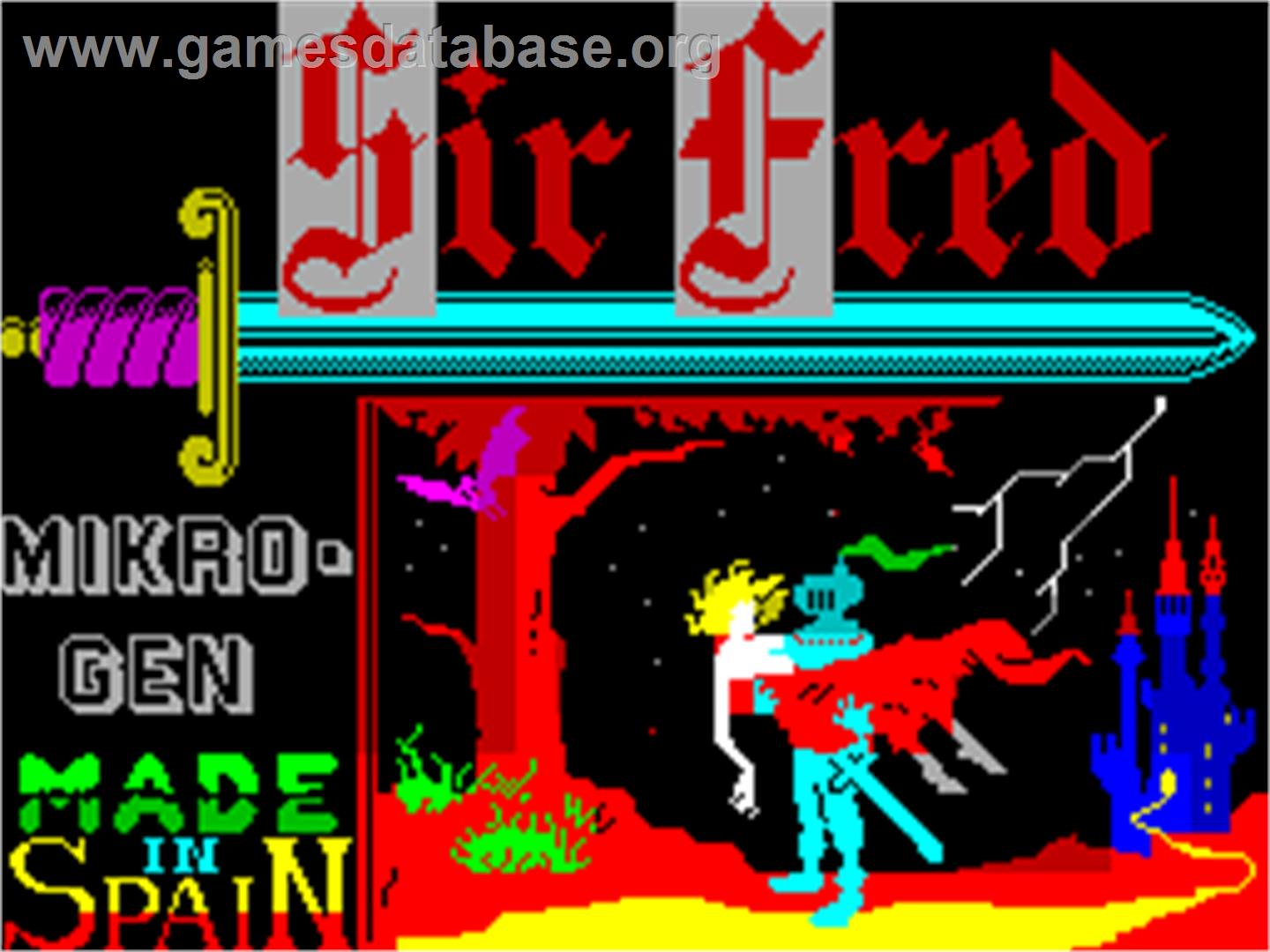 Sir Fred - Sinclair ZX Spectrum - Artwork - Title Screen