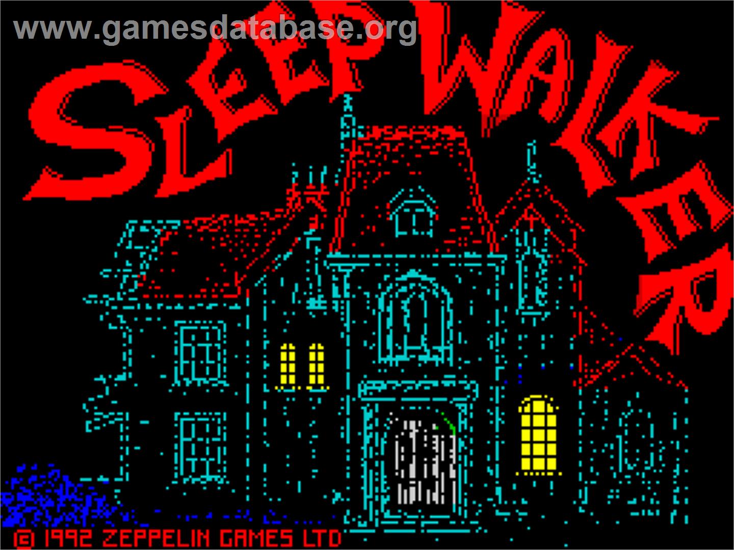 Sleep Walker - Sinclair ZX Spectrum - Artwork - Title Screen