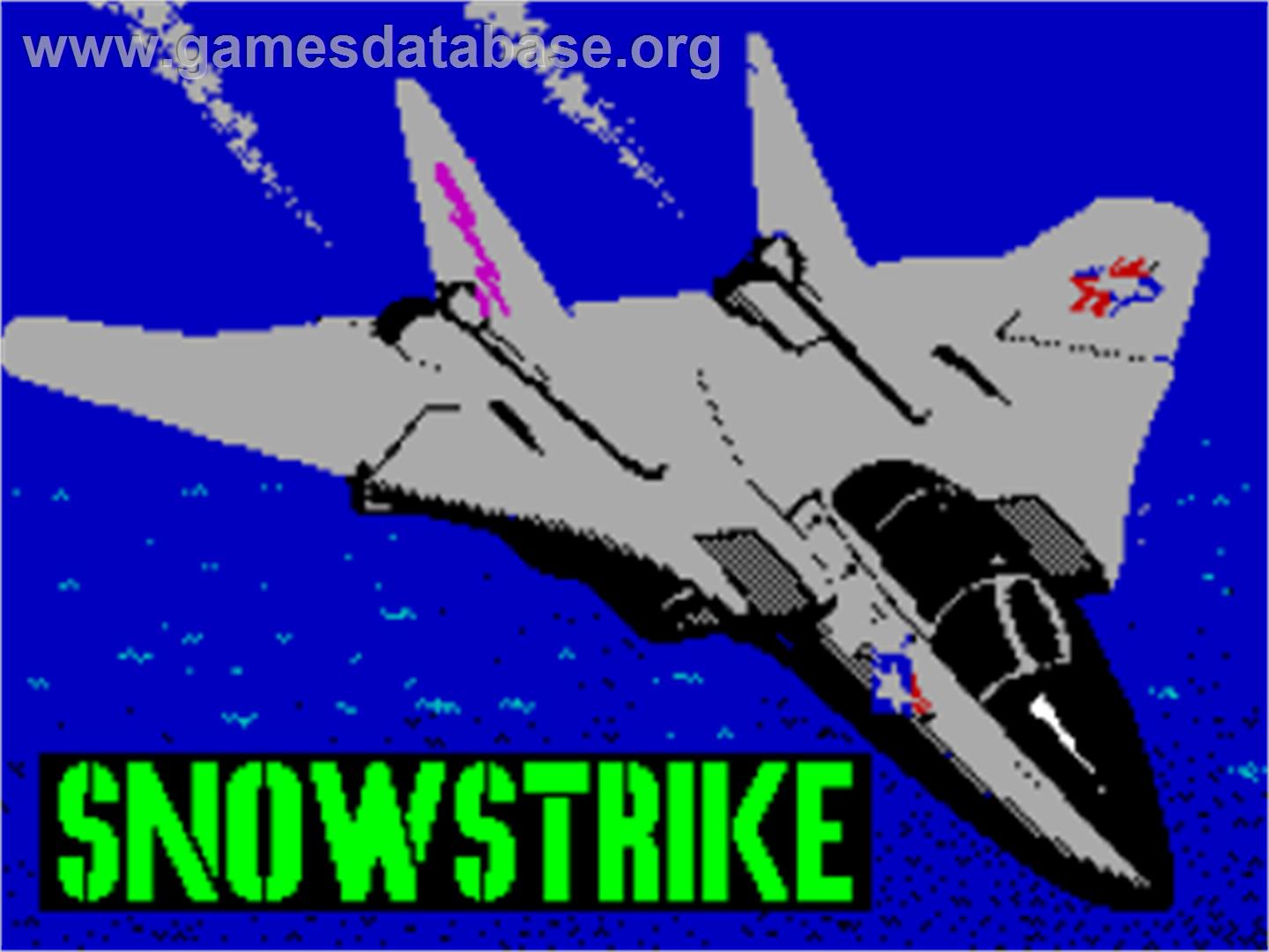 Snow Strike - Sinclair ZX Spectrum - Artwork - Title Screen