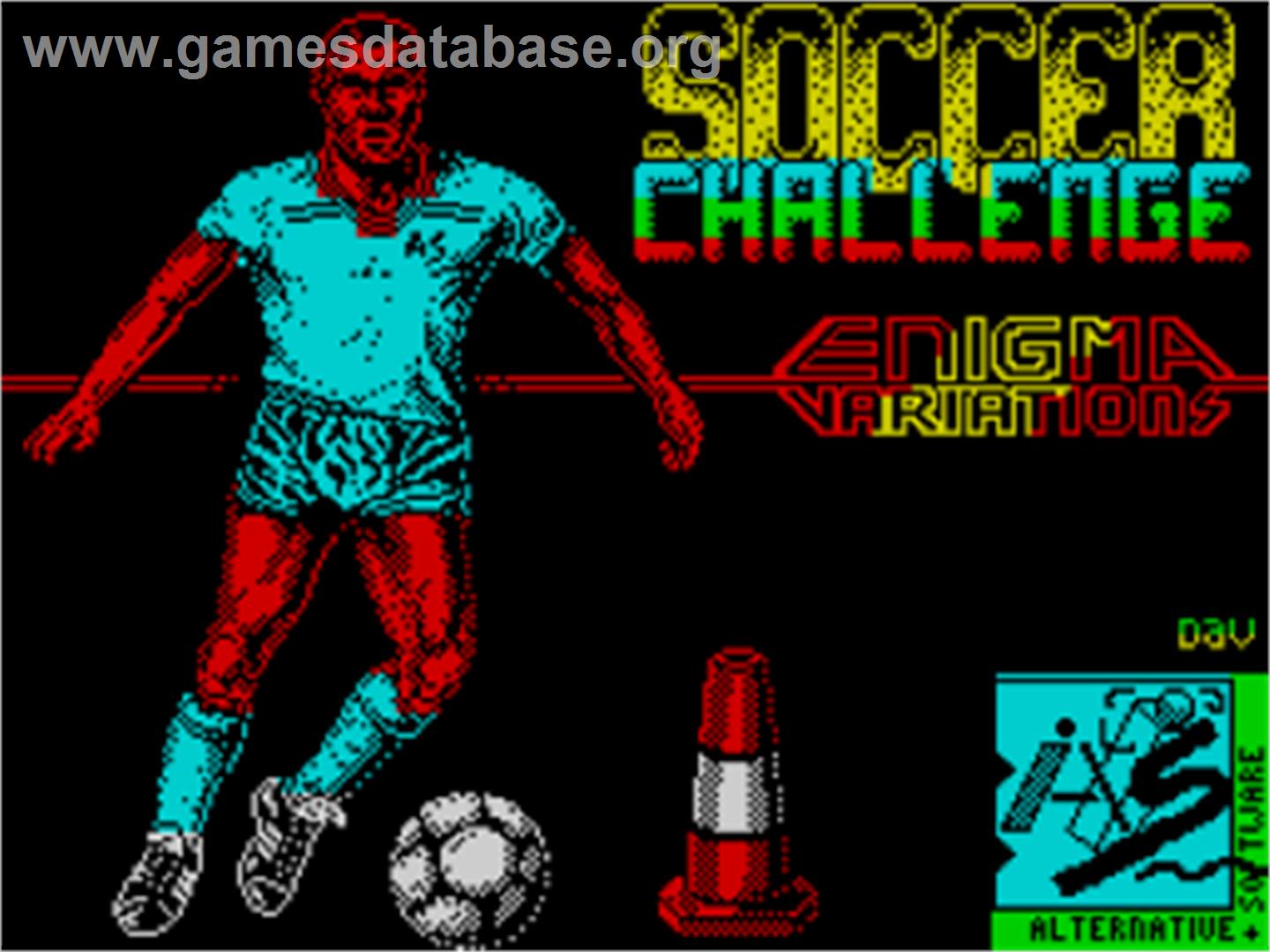 Soccer Challenge - Sinclair ZX Spectrum - Artwork - Title Screen