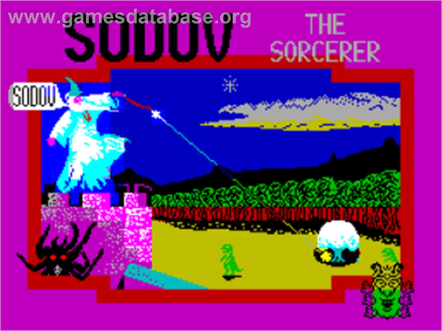 Sodov The Sorcerer - Sinclair ZX Spectrum - Artwork - Title Screen
