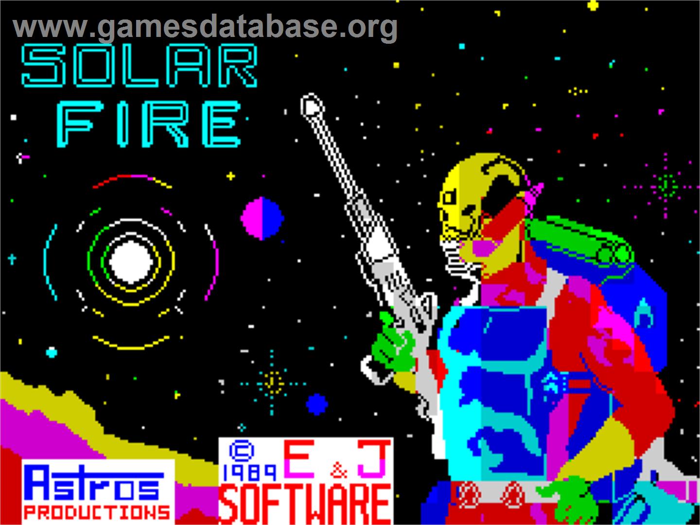 Solar Fire - Sinclair ZX Spectrum - Artwork - Title Screen