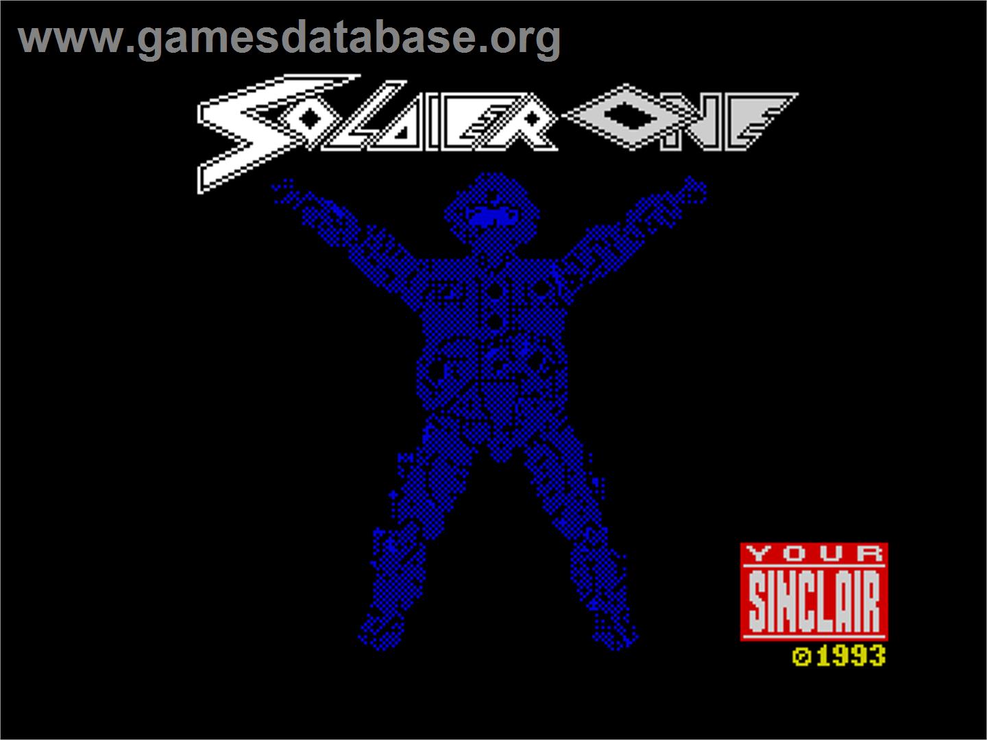 Soldier One - Sinclair ZX Spectrum - Artwork - Title Screen
