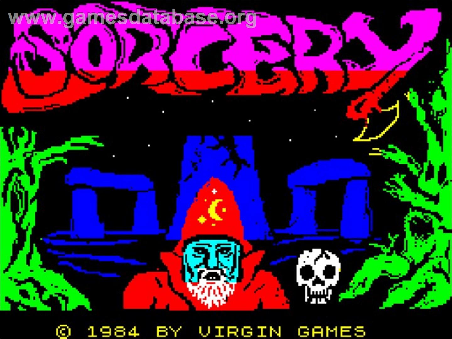 Sorcery - Sinclair ZX Spectrum - Artwork - Title Screen