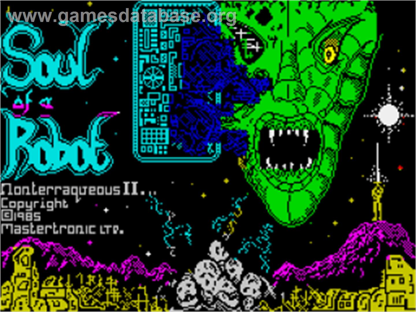 Soul of a Robot - Sinclair ZX Spectrum - Artwork - Title Screen