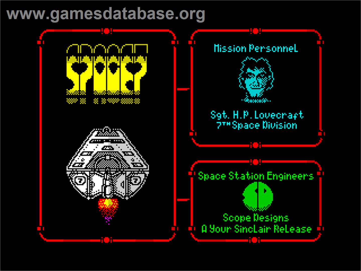 Space 7 - Sinclair ZX Spectrum - Artwork - Title Screen