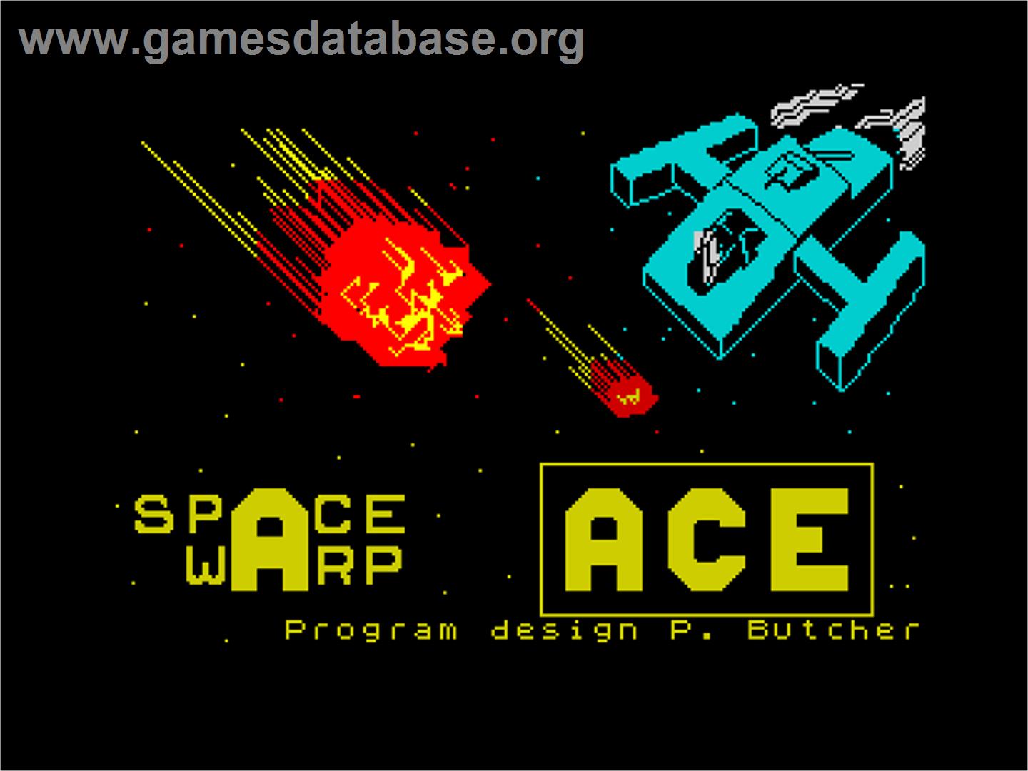 Space Warp - Sinclair ZX Spectrum - Artwork - Title Screen