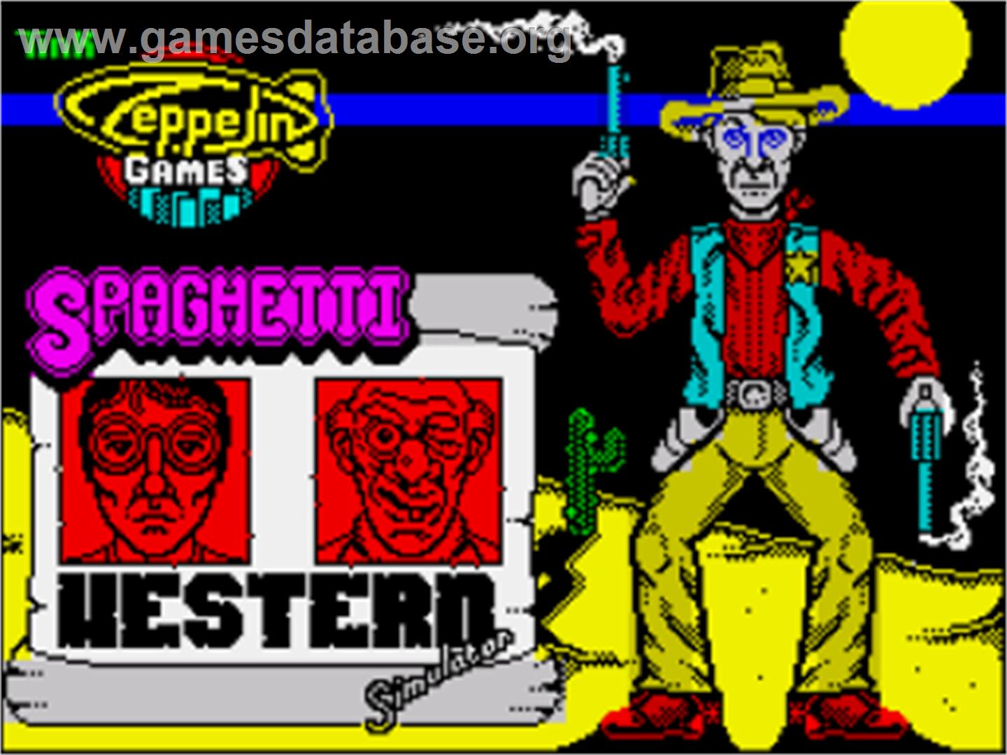 Spaghetti Western Simulator - Sinclair ZX Spectrum - Artwork - Title Screen