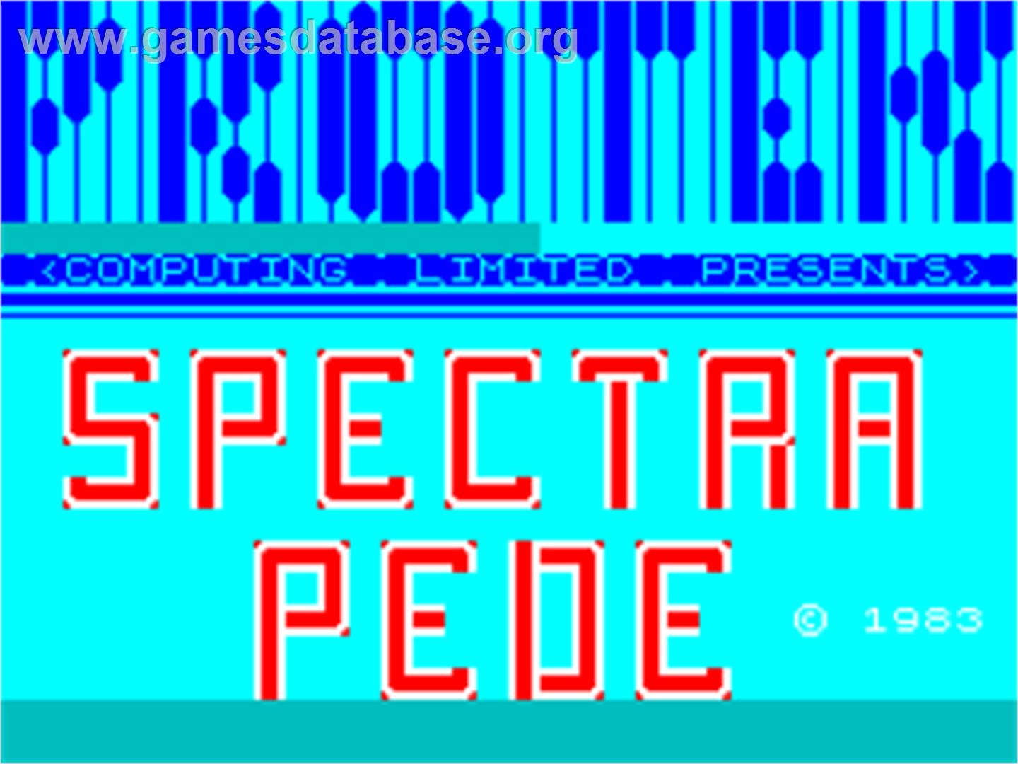 Spectrapede - Sinclair ZX Spectrum - Artwork - Title Screen