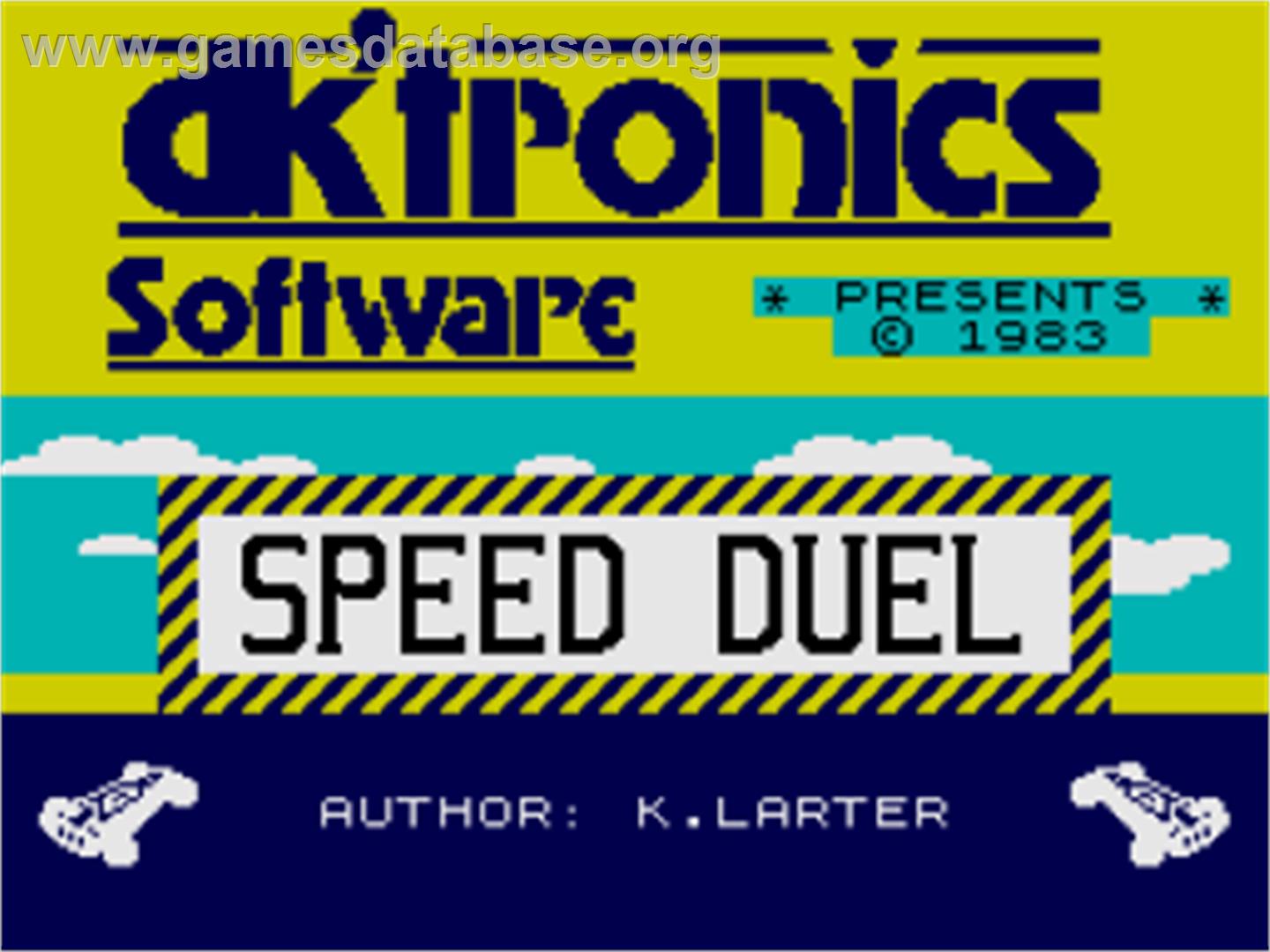 Speed Duel - Sinclair ZX Spectrum - Artwork - Title Screen