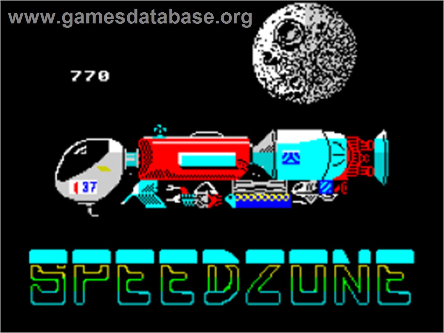 Speed Zone - Sinclair ZX Spectrum - Artwork - Title Screen