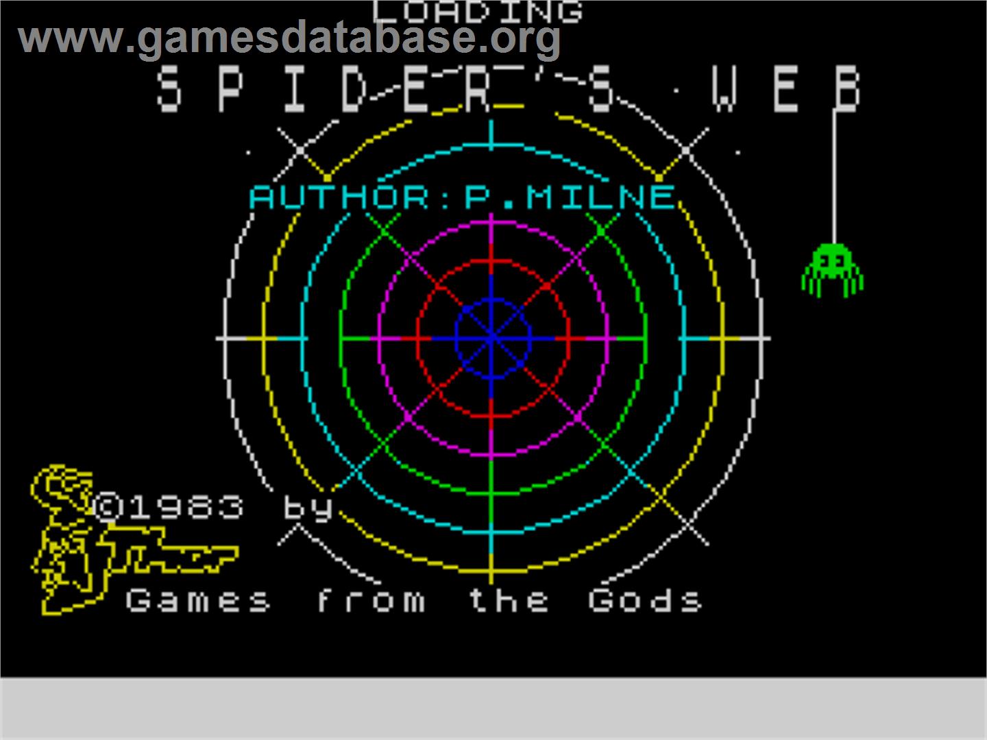 Spider's Web - Sinclair ZX Spectrum - Artwork - Title Screen