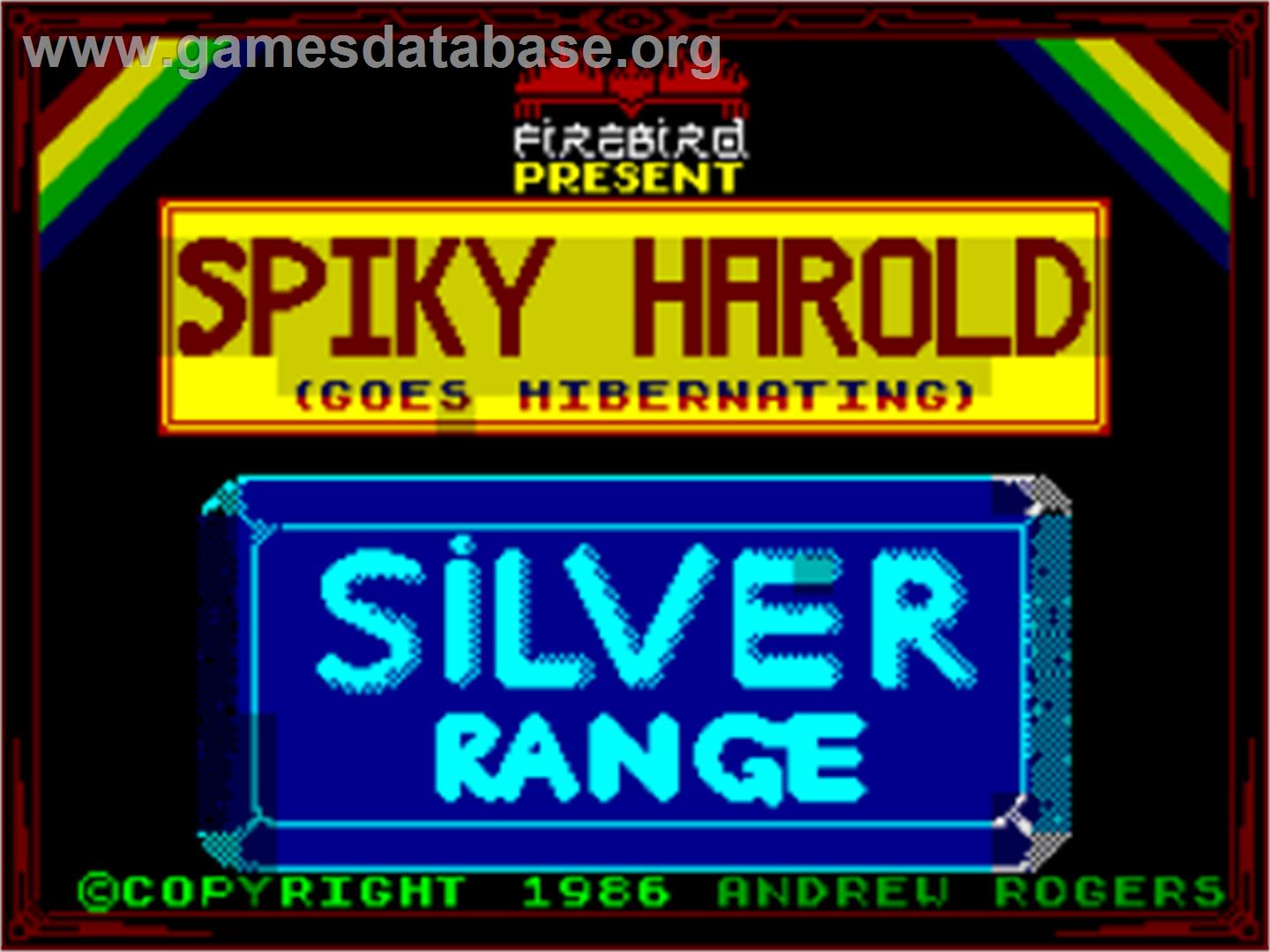 Spiky Harold - Sinclair ZX Spectrum - Artwork - Title Screen
