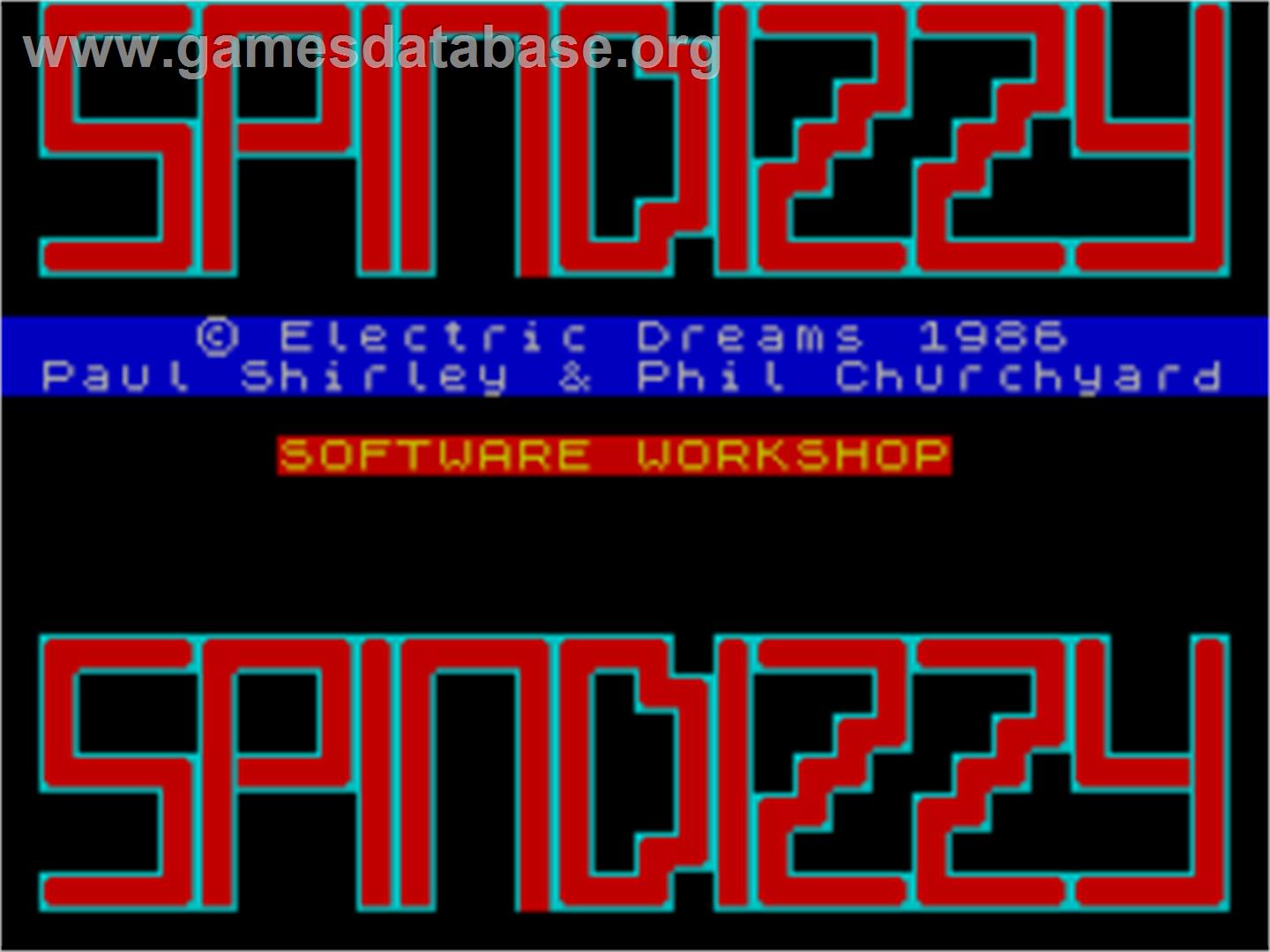 Spindizzy - Sinclair ZX Spectrum - Artwork - Title Screen
