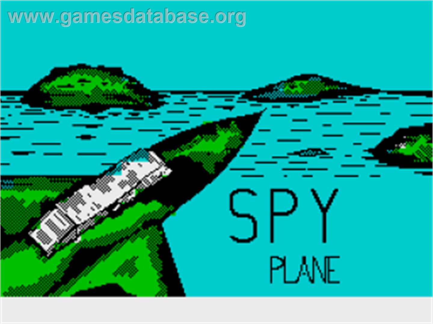 Spy-plane - Sinclair ZX Spectrum - Artwork - Title Screen