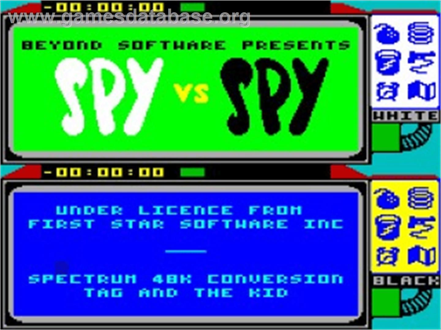 Spy Vs. Spy - Sinclair ZX Spectrum - Artwork - Title Screen