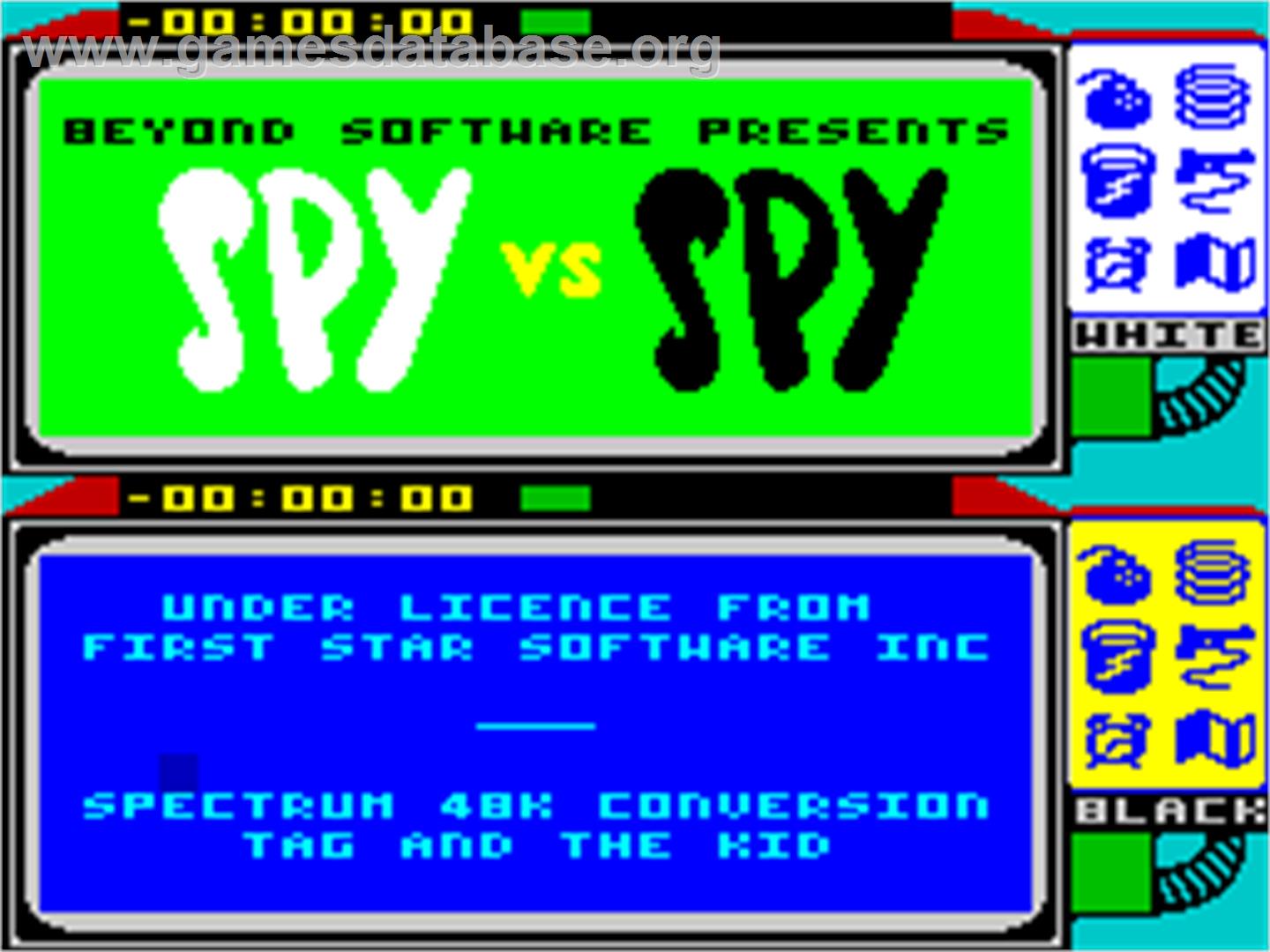 Spy vs. Spy: The Island Caper - Sinclair ZX Spectrum - Artwork - Title Screen