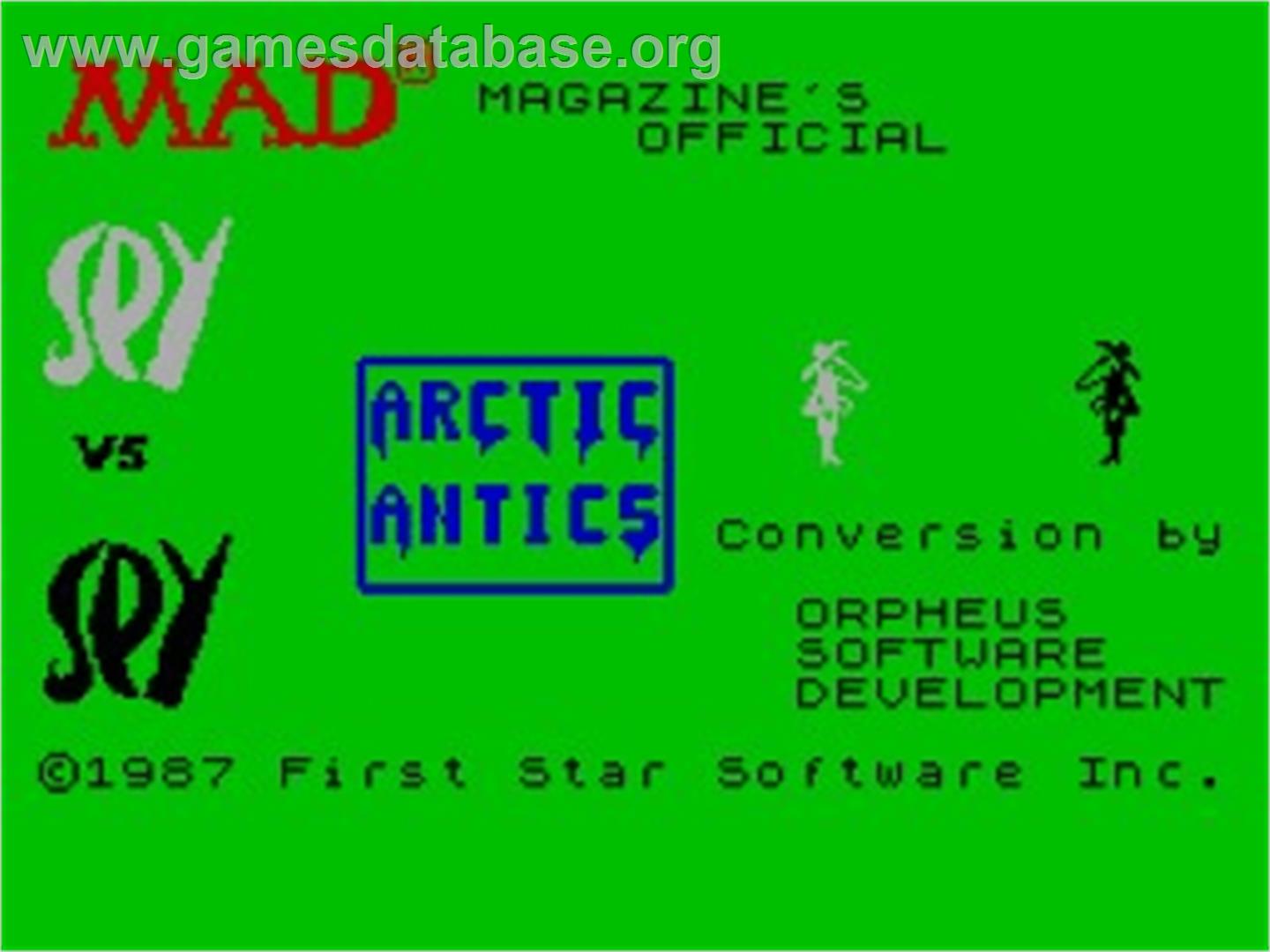 Spy vs. Spy III: Arctic Antics - Sinclair ZX Spectrum - Artwork - Title Screen