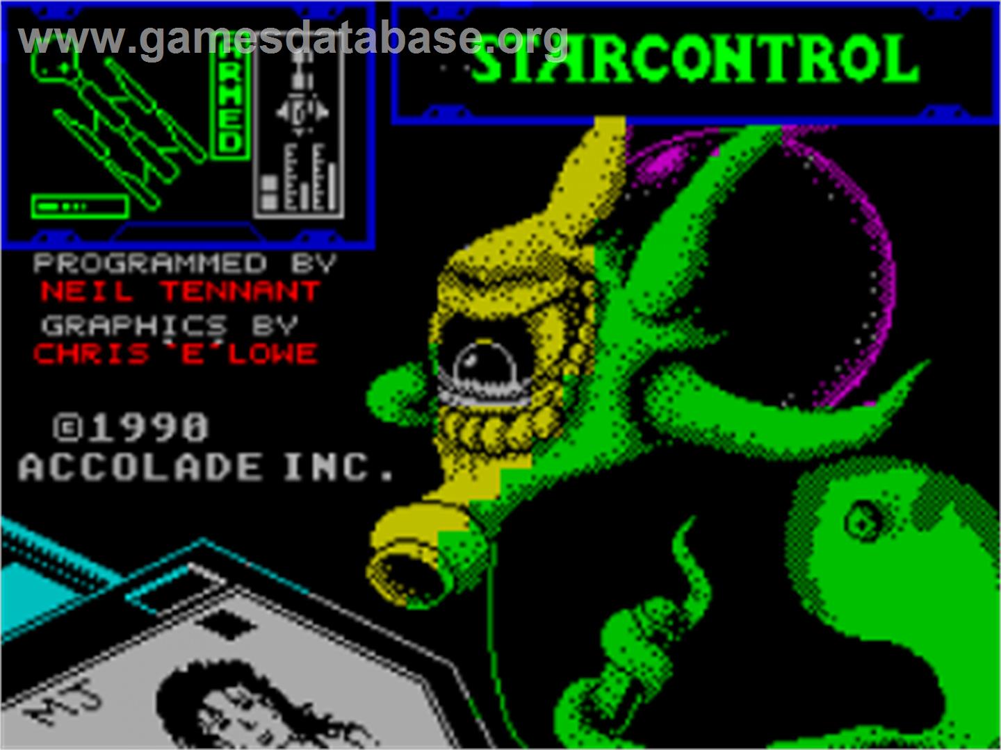 Star Control - Sinclair ZX Spectrum - Artwork - Title Screen