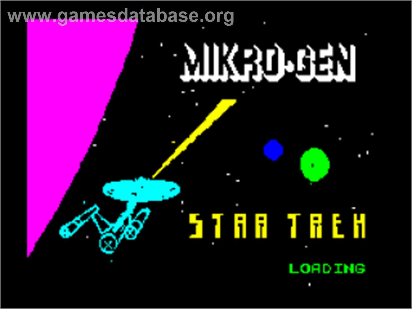 Star Trek (Mikro-Gen) - Sinclair ZX Spectrum - Artwork - Title Screen