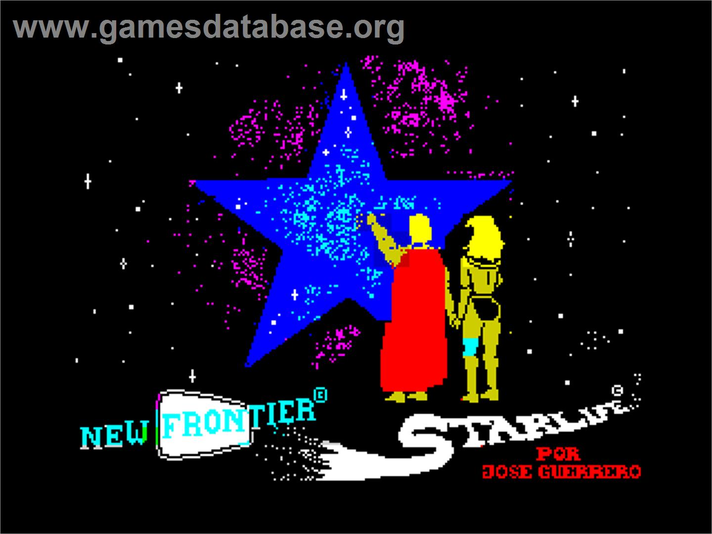 Starlife - Sinclair ZX Spectrum - Artwork - Title Screen