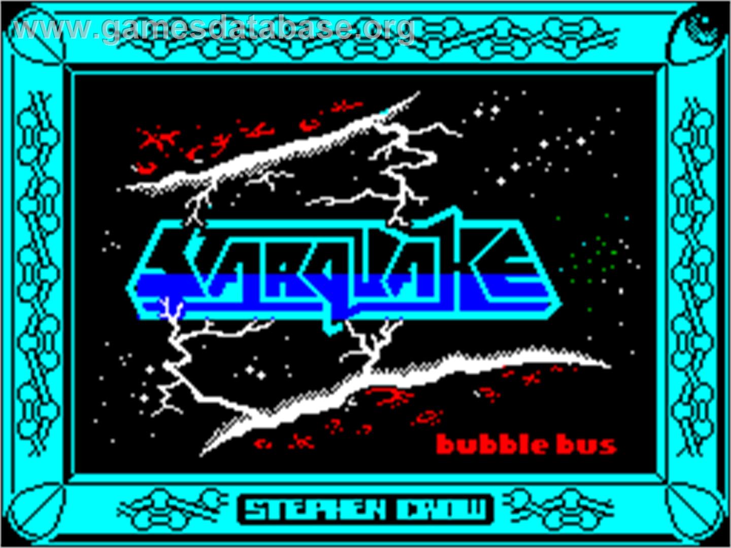 Starquake - Sinclair ZX Spectrum - Artwork - Title Screen