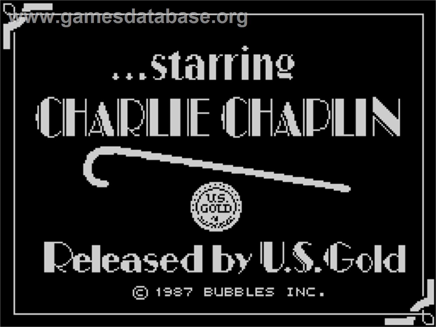 Starring Charlie Chaplin - Sinclair ZX Spectrum - Artwork - Title Screen