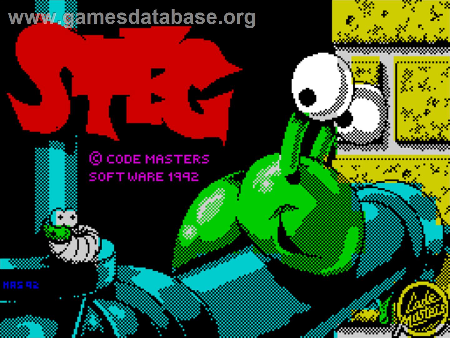 Steg the Slug - Sinclair ZX Spectrum - Artwork - Title Screen