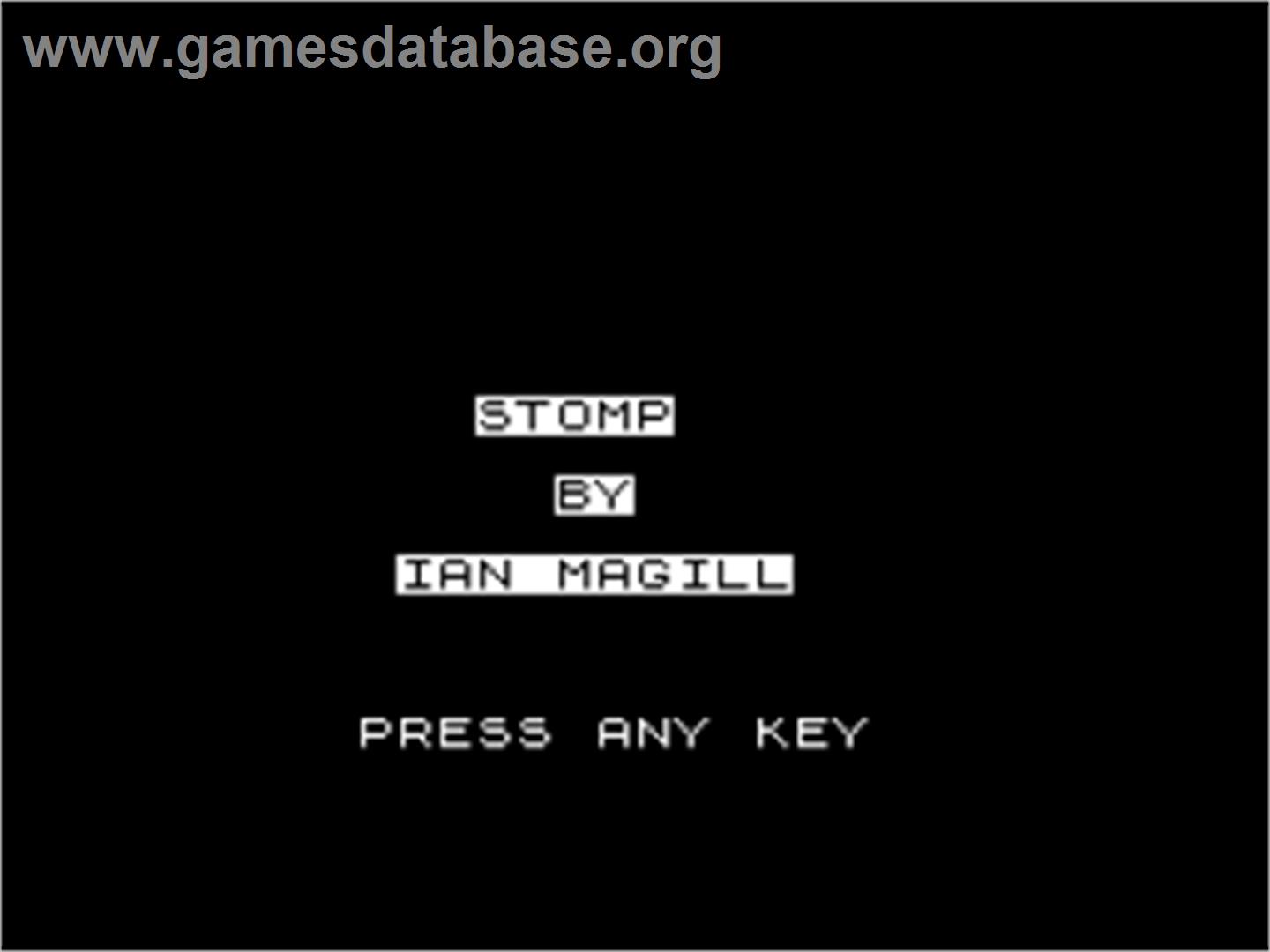 Stomp (Omega) - Sinclair ZX Spectrum - Artwork - Title Screen