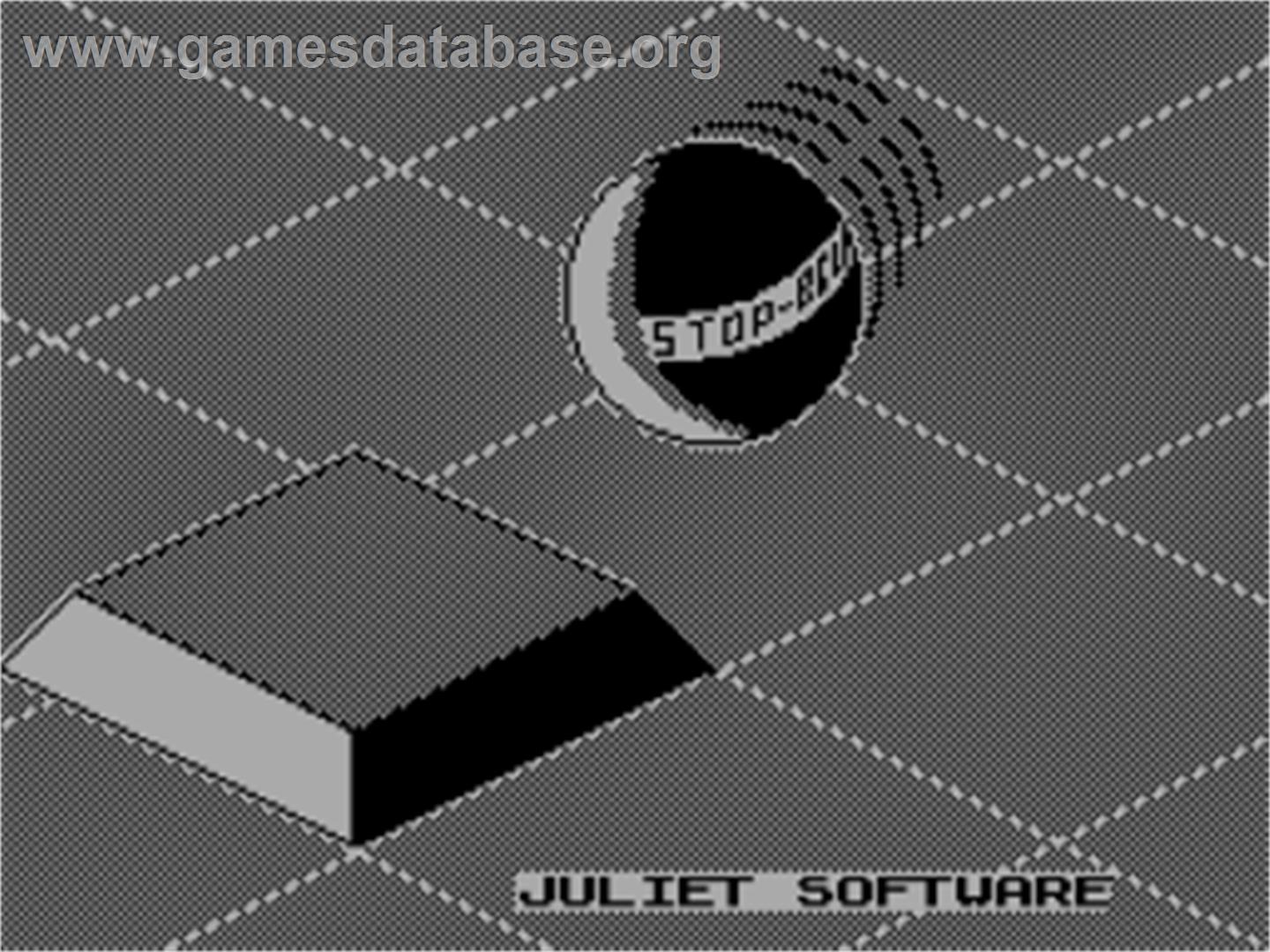 Stop Ball - Sinclair ZX Spectrum - Artwork - Title Screen