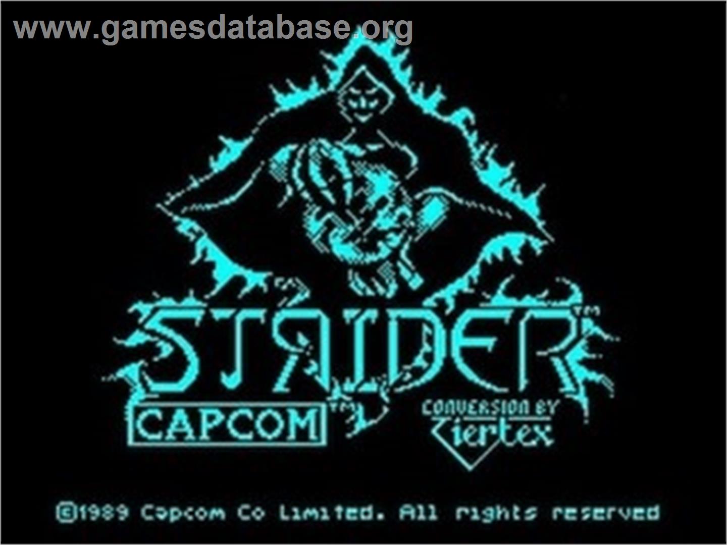 Strider 2 - Sinclair ZX Spectrum - Artwork - Title Screen