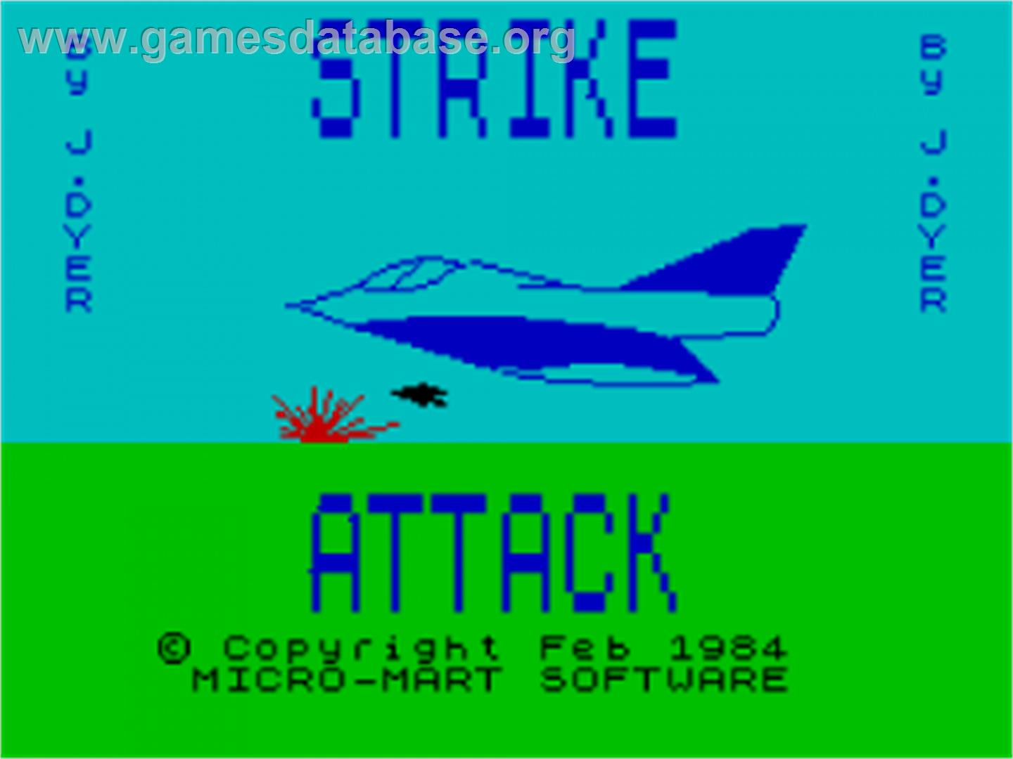 Strike Attack - Sinclair ZX Spectrum - Artwork - Title Screen