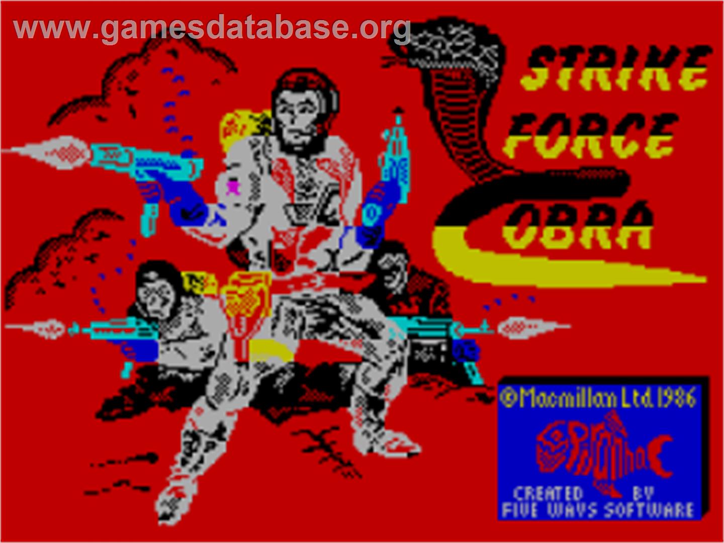 Strike Force Cobra - Sinclair ZX Spectrum - Artwork - Title Screen