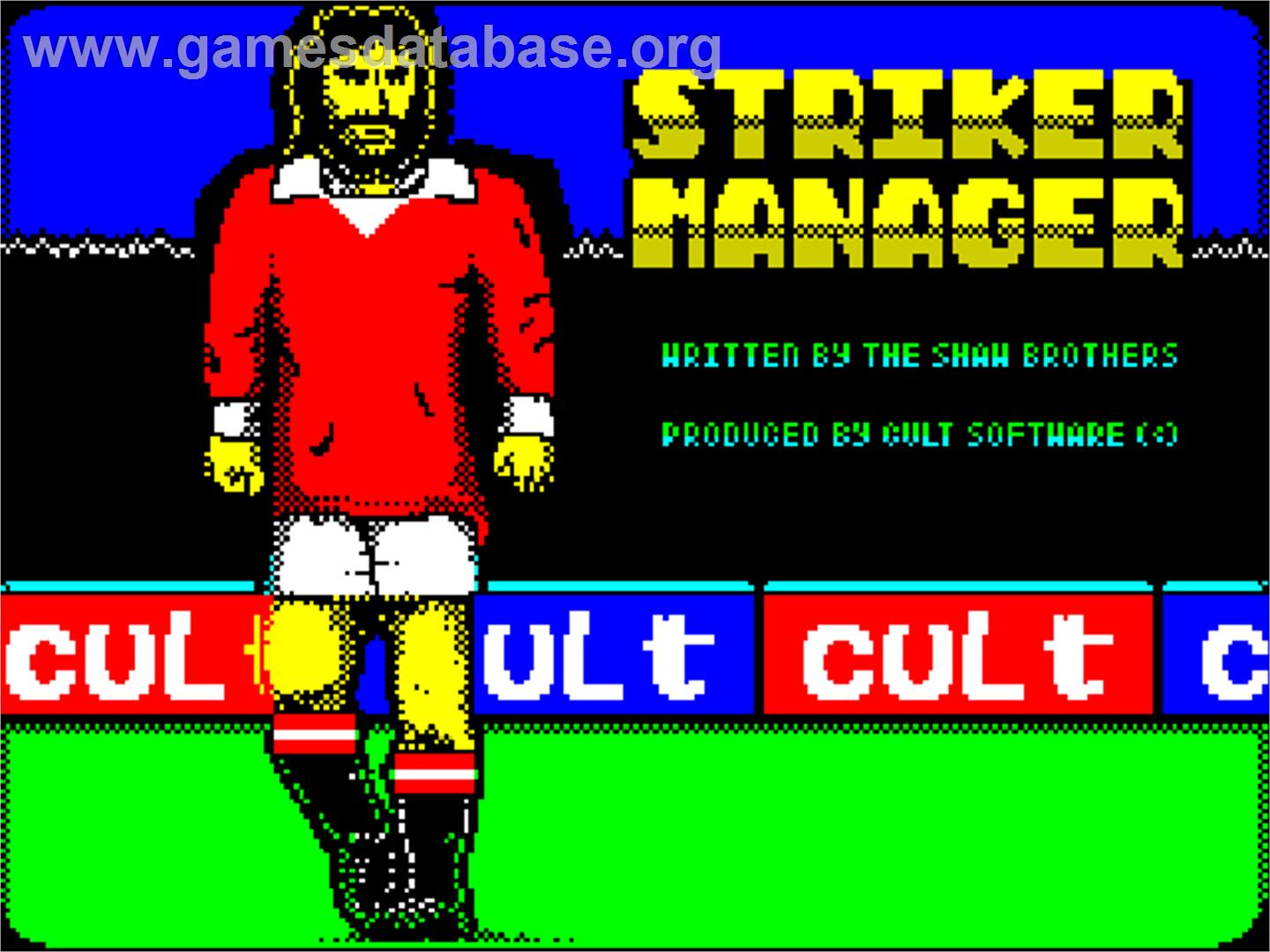 Striker Manager - Sinclair ZX Spectrum - Artwork - Title Screen
