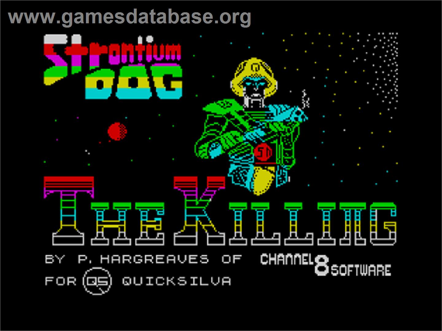 Strontium Dog - The Killing - Sinclair ZX Spectrum - Artwork - Title Screen