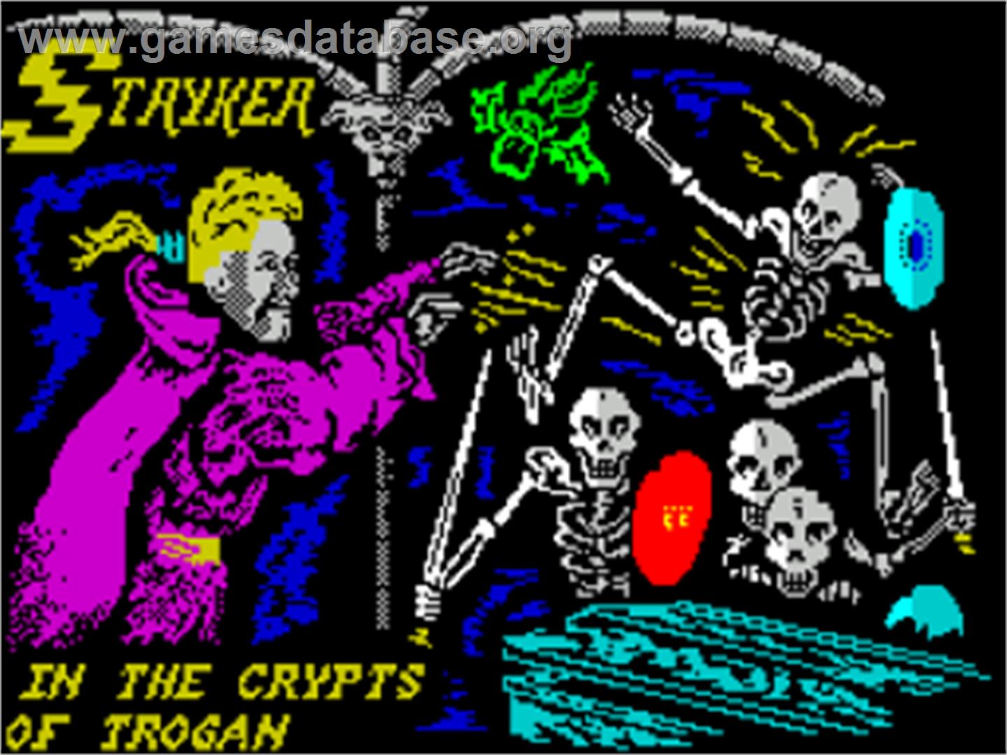 Stryker in the Crypts of Trogan - Sinclair ZX Spectrum - Artwork - Title Screen