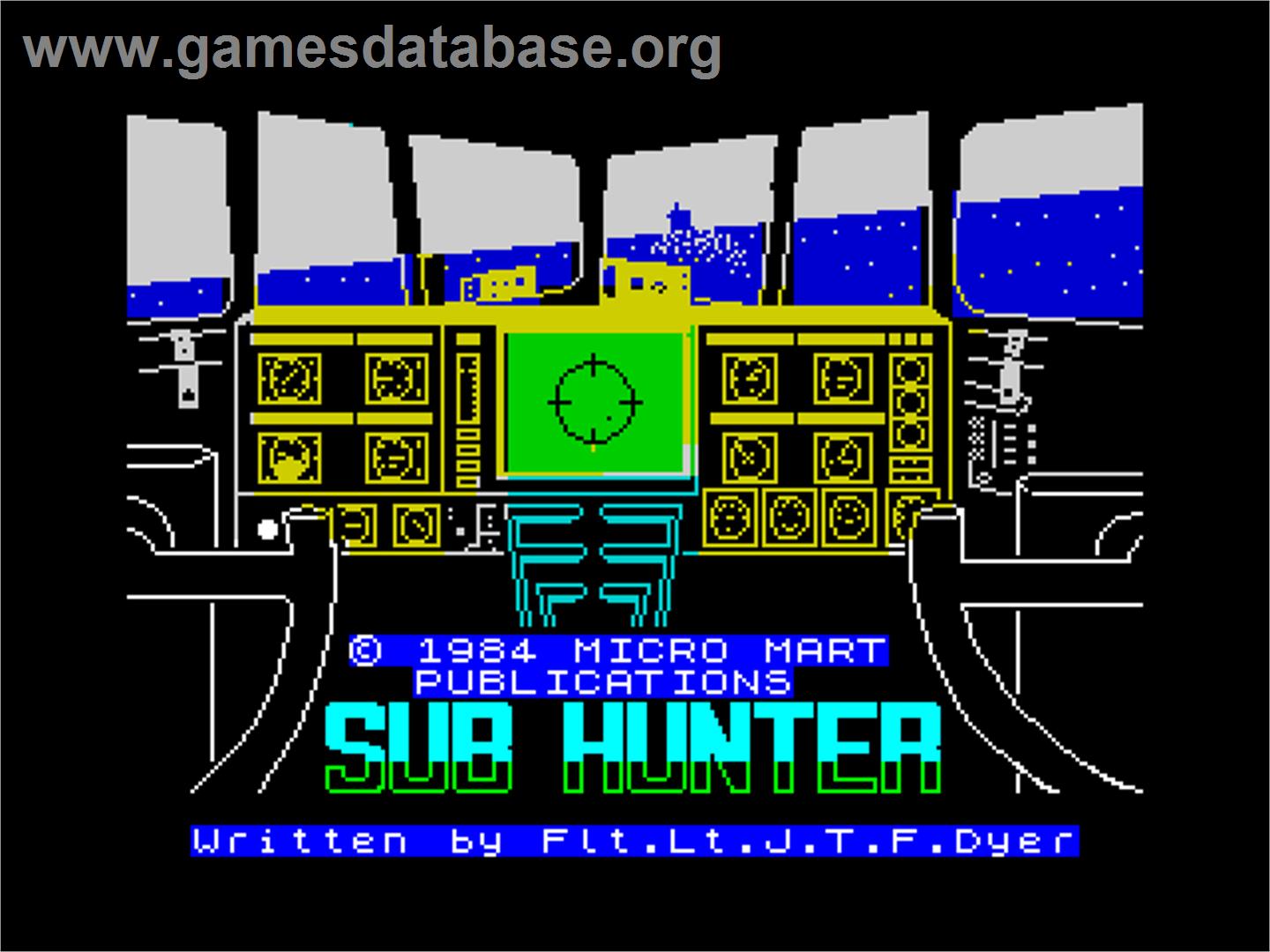 Sub Hunter - Sinclair ZX Spectrum - Artwork - Title Screen
