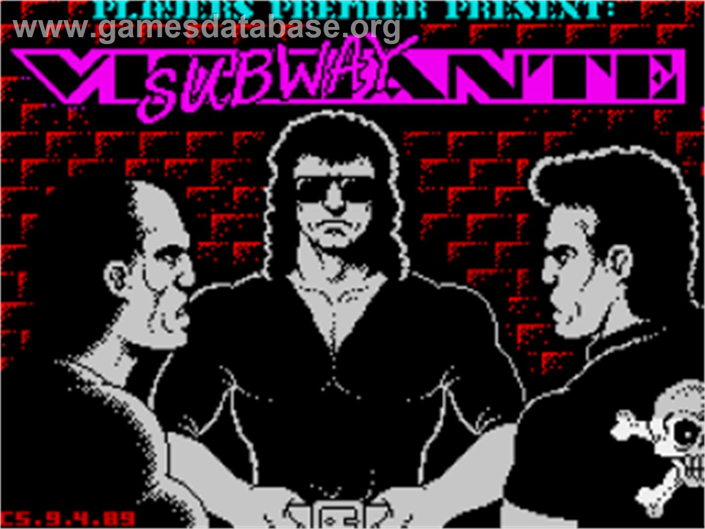 Subway Vigilante - Sinclair ZX Spectrum - Artwork - Title Screen