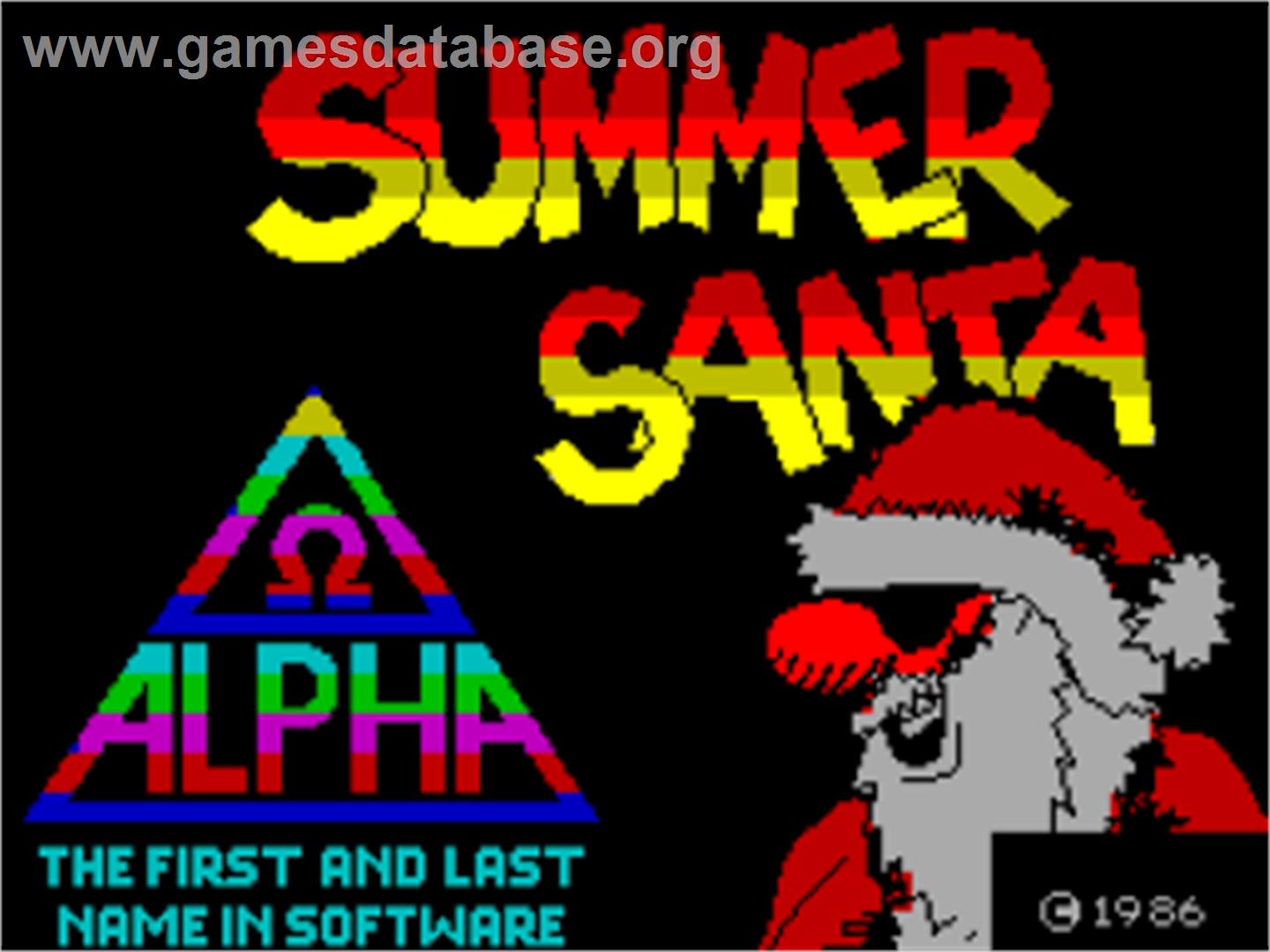 Summer Santa - Sinclair ZX Spectrum - Artwork - Title Screen