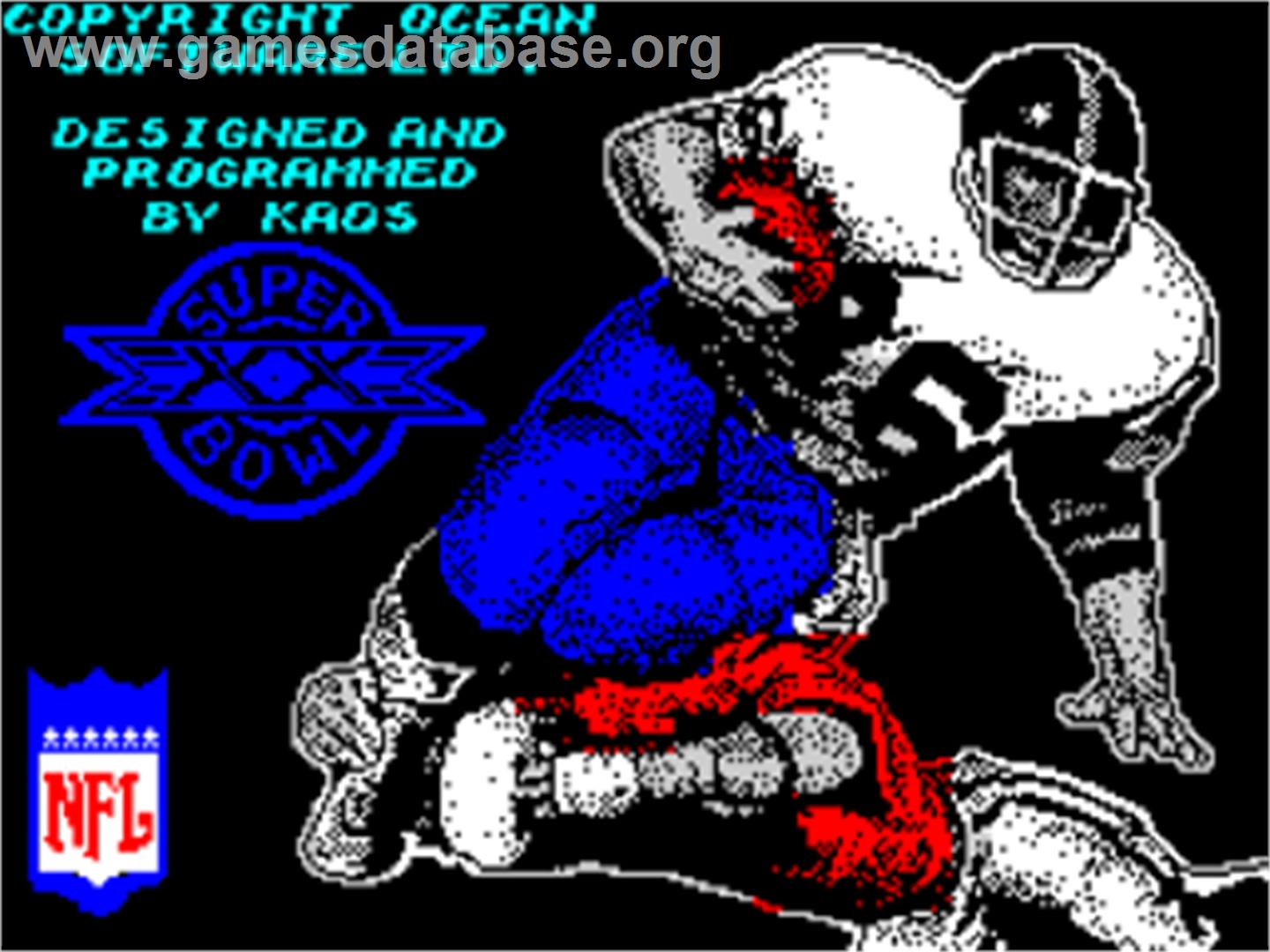 Super Bowl - Sinclair ZX Spectrum - Artwork - Title Screen