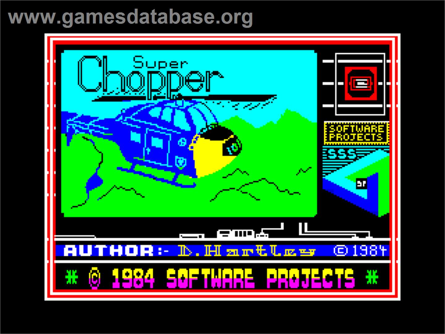 Super Chopper - Sinclair ZX Spectrum - Artwork - Title Screen