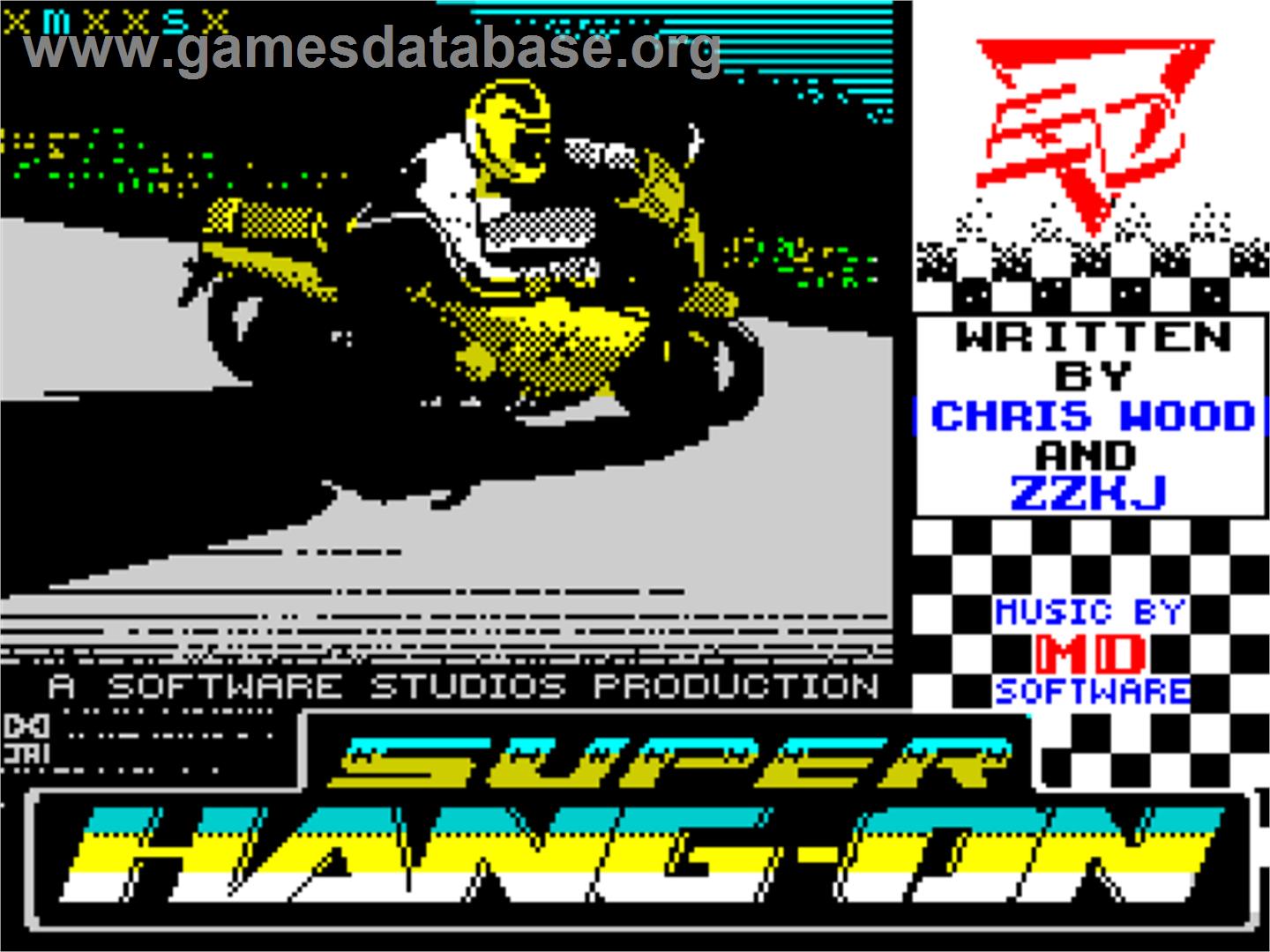 Super Hang-on - Sinclair ZX Spectrum - Artwork - Title Screen