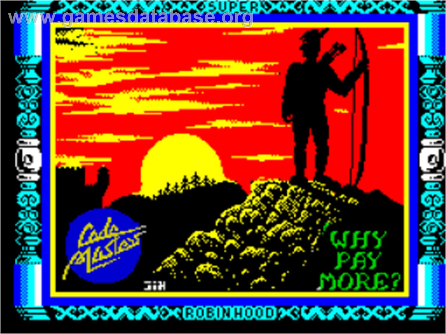 Super Robin Hood - Sinclair ZX Spectrum - Artwork - Title Screen
