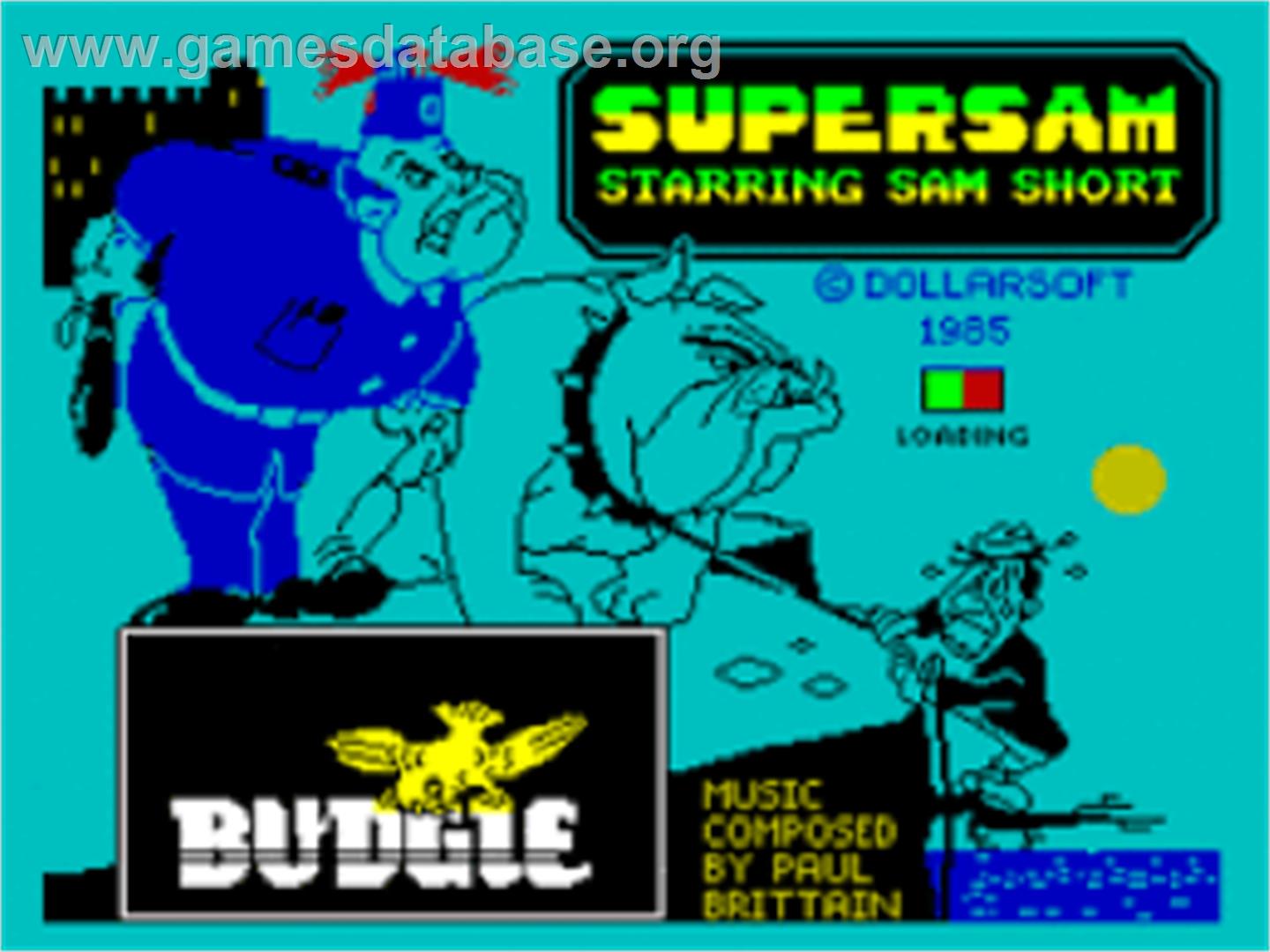 Super Sam - Sinclair ZX Spectrum - Artwork - Title Screen