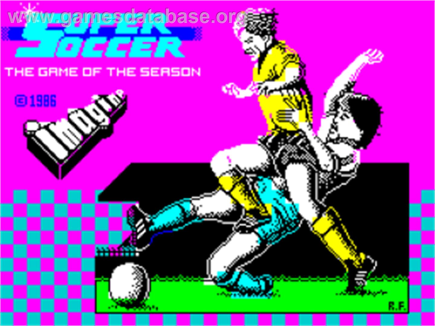Super Soccer - Sinclair ZX Spectrum - Artwork - Title Screen