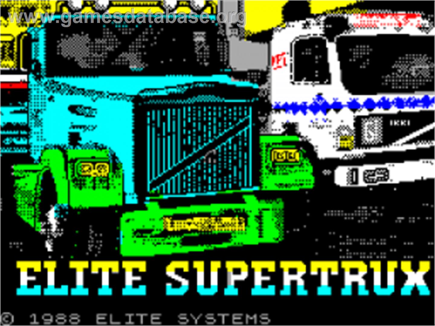 Super Trux - Sinclair ZX Spectrum - Artwork - Title Screen