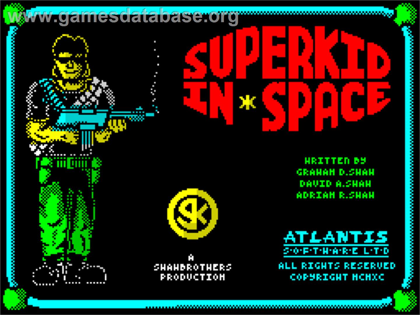 Superkid In Space - Sinclair ZX Spectrum - Artwork - Title Screen