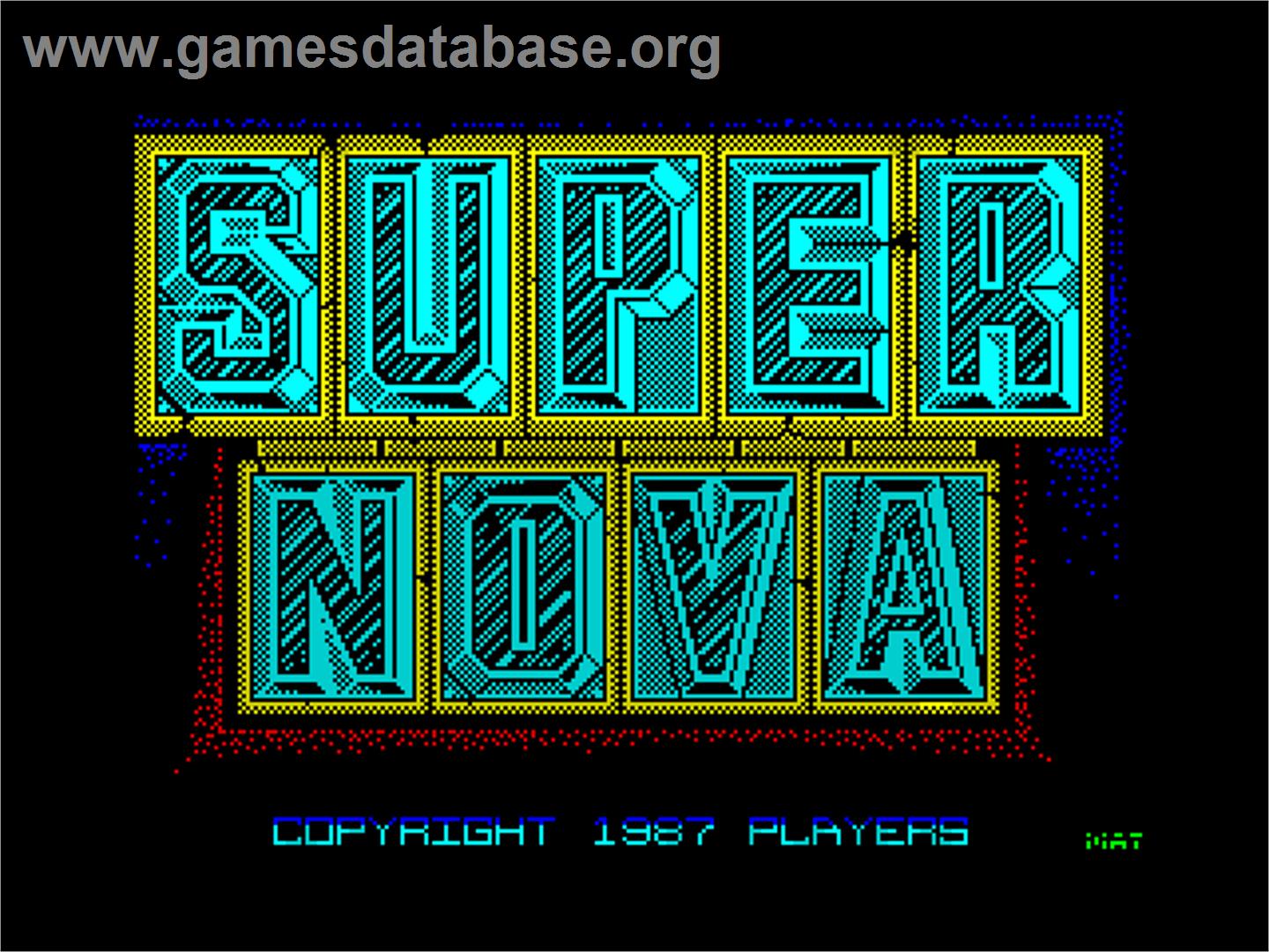 Supernova - Sinclair ZX Spectrum - Artwork - Title Screen