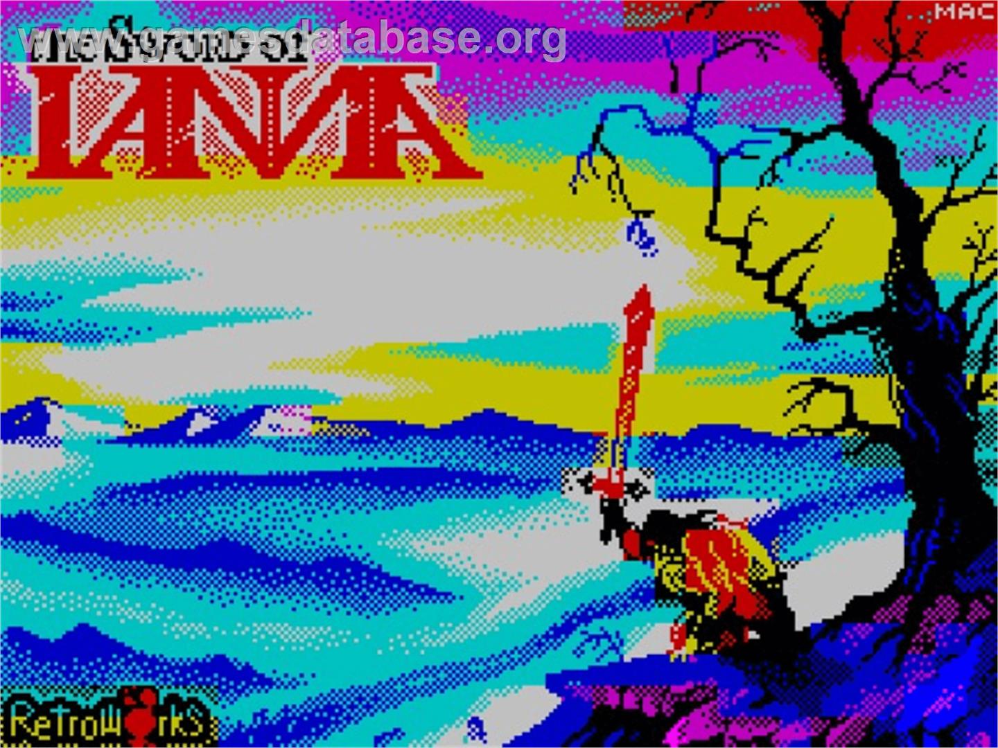 Sword Of Ianna, The - Sinclair ZX Spectrum - Artwork - Title Screen